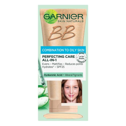 Garnier Skin Naturals Crema BB multifunctionala de zi pentru ten mixt si gras, nuanta deschisa, 50 ml Garnier Skin Naturals Crema BB multifunctionala de zi pentru ten mixt si gras, nuanta deschisa, 50 ml
