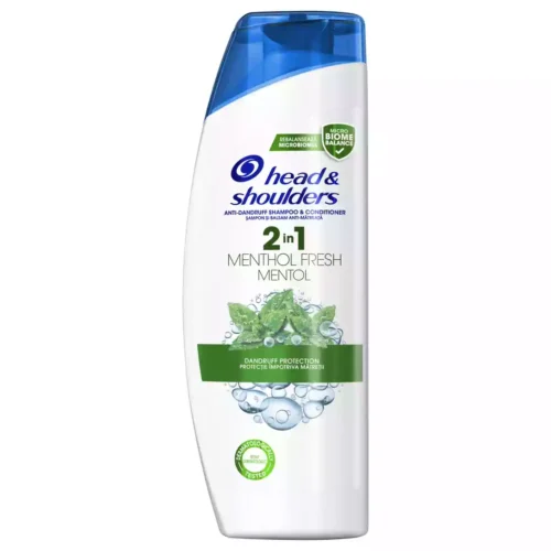 Head&Shoulders Sampon anti-matreata Menthol 2-in-1 pentru par gras, 400 ml - 1 Head&Shoulders Sampon anti-matreata Menthol 2-in-1 pentru par gras, 400 ml