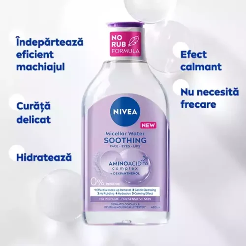 Nivea Apă micelară pentru ten sensibil, 400 ml