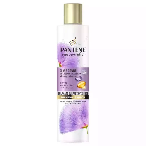 Pantene Sampon Pro-V Miracles Silky & Glowing, fara sulfati, 225 ml Pantene Sampon Pro-V Miracles Silky & Glowing, fara sulfati, 225 ml