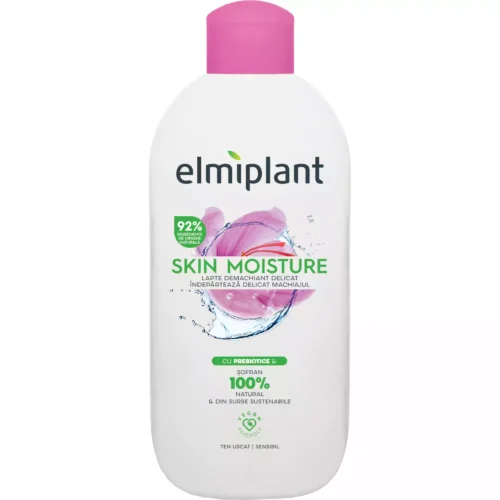 Elmiplant Lapte demachiant Skin Moisture pentru ten uscat si sensibil, 200 ml Elmiplant Lapte demachiant Skin Moisture pentru ten uscat si sensibil, 200 ml