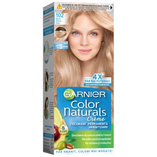 Garnier Vopsea de par permanenta Color Naturals 102 Blond Glacial Irizat, 112 ml
