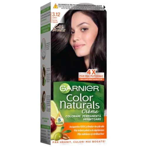 Garnier Vopsea de par permanenta Color Naturals 3.12 Saten Inchis Glacial, 112 ml