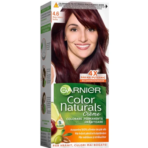 Garnier Vopsea de par permanenta Color Naturals 4.6 Rosu Intens Inchis, 112 ml Garnier Vopsea de par permanenta Color Naturals 4.6 Rosu Intens Inchis, 112 ml
