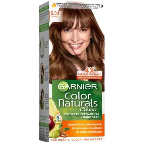 Garnier Vopsea de par permanenta Color Naturals 6.34 Ciocolata, 112 ml