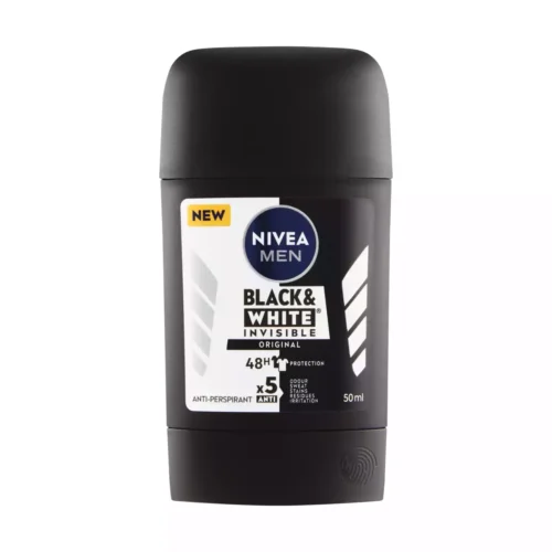Nivea Deodorant Stick Black&White invisible original, 50 ml