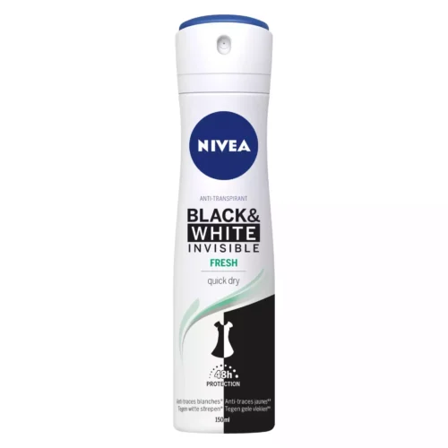 Nivea Deodorant spray Invisible for Black & White Fresh, 150 ml