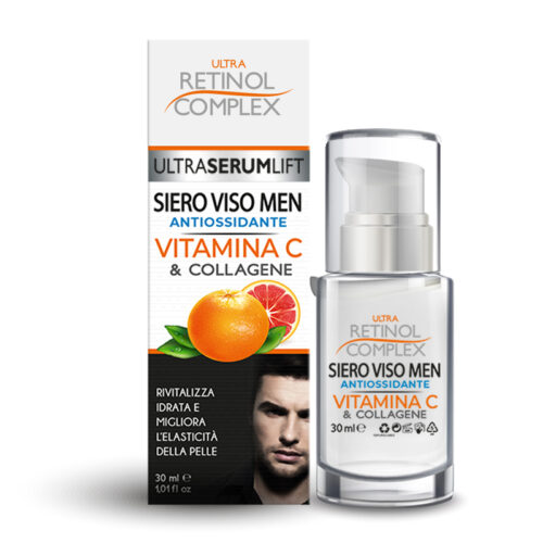 Retinol Complex Ser de fata pentru barbati antioxidant cu vitamina c, 30 ml Retinol Complex Ser de fata pentru barbati antioxidant cu vitamina c, 30 ml