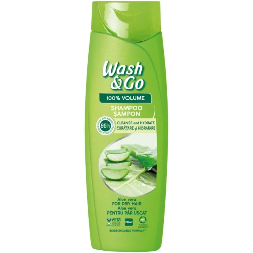 Wash&Go Sampon cu extract de Aloe Vera, 360 ml