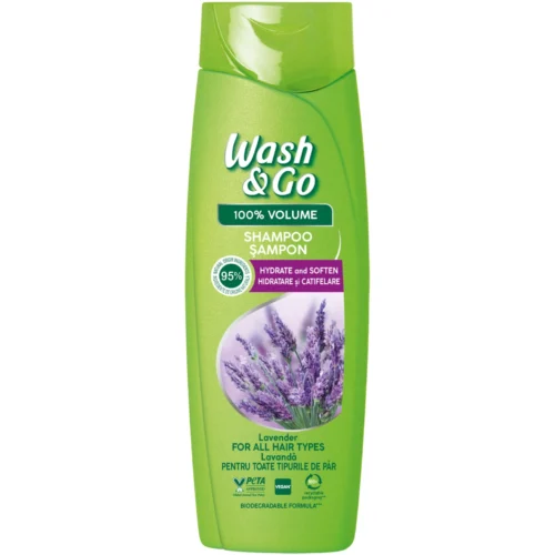 Wash&Go Sampon pentru toate tipurile de par cu extract de levantica, 360 ml