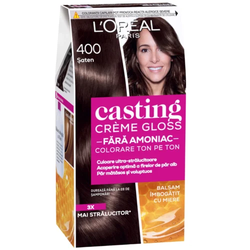 L'Oreal Paris Vopsea de par Casting Creme Gloss 400 Saten - fara amoniac