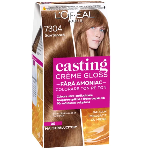 L'Oreal Paris Vopsea de par Casting Creme Gloss 7304 Scortisoara - fara amoniac L'Oreal Paris Vopsea de par Casting Creme Gloss 7304 Scortisoara - fara amoniac