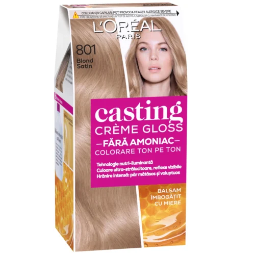 L'Oreal Paris Vopsea de par Casting Creme Gloss 801 Blond Satin - fara amoniac