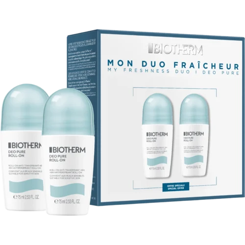 Set- 2 x Biotherm Deo Pure Roll On deodorant 75 ml
