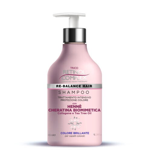 Retinol Complex Sampon pentru protectia culorii cu hena, cheratină, colagen și ulei de arbust de ceai 500ml Retinol Complex Sampon pentru protectia culorii cu hena, cheratină, colagen și ulei de arbust de ceai 500ml