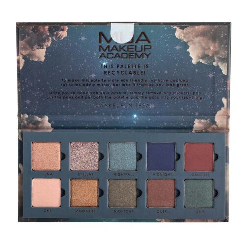 MUA MAKEUP ACADEMY Paleta de Fard de Pleoape Nocturnal - 10 Nuanțe