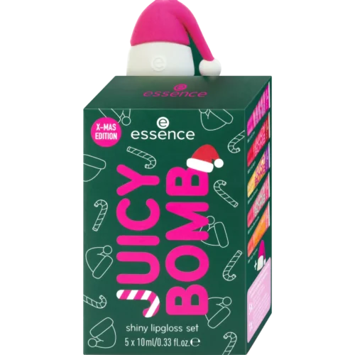 Essence Set JUICY BOMB Xmas luciu strălucitor pentru buze
