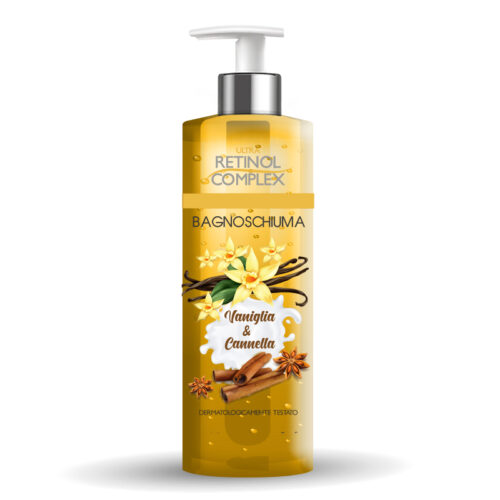 Retinol Complex Gel de duș cu vanilie și scorțișoară 500ml Retinol Complex Gel de duș cu vanilie și scorțișoară 500ml