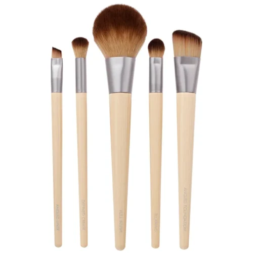 Ecotools Set de pensule pentru machiaj pentru fond de ten, fard de pleoape