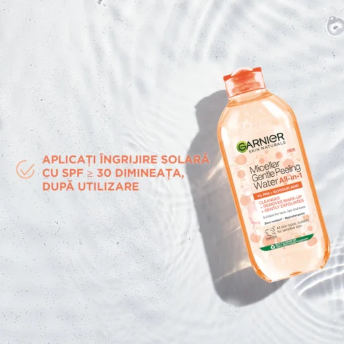 Garnier Apa micelara Skin Naturals cu efect exfoliant delicat, 400 ml