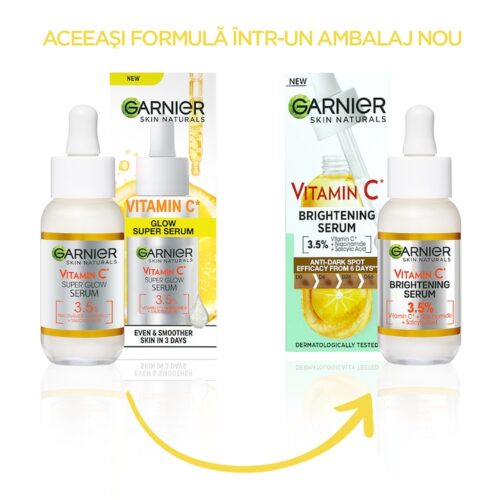 Garnier Serum cu Vitamina C Skin Naturals cu efect de stralucire, 30 ml