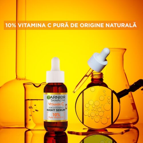 Garnier Serum de noapte Skin Naturals cu Vitamina C Pura, 30 ml