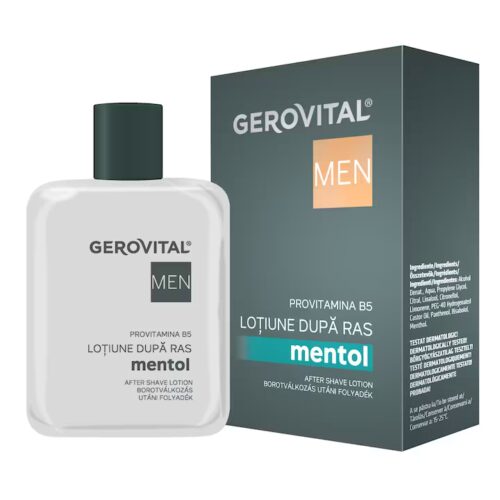 Gerovital Lotiune dupa ras Men cu mentol, 100 ml