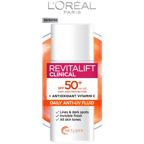 L'Oreal Paris Cremă cu textură fluidă Revitalift Clinical cu Vitamina C și SPF50+, 50 ml