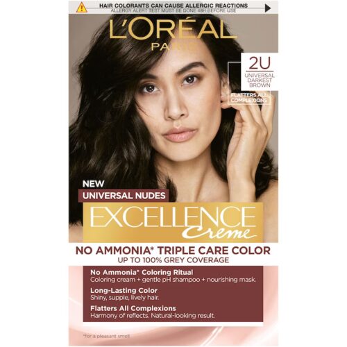 L'Oreal Paris Vopsea de Par Permanenta fara Amoniac Excellence Universal Nudes 2U Darkest Brown