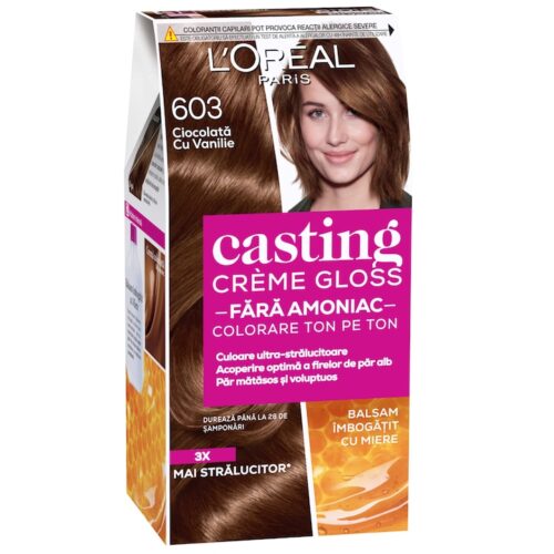 L'Oreal Paris Vopsea de par Casting Creme Gloss 603 Ciocolata cu vanilie - fara amoniac