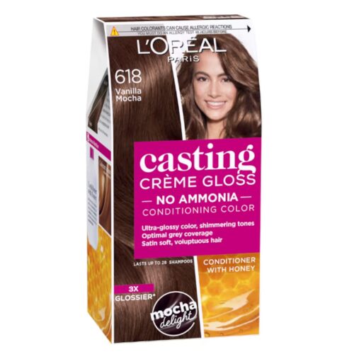 L'Oreal Paris Vopsea de par Casting Creme Gloss 618 Vanilla Mocha - fara amoniac L'Oreal Paris Vopsea de par Casting Creme Gloss 618 Vanilla Mocha - fara amoniac