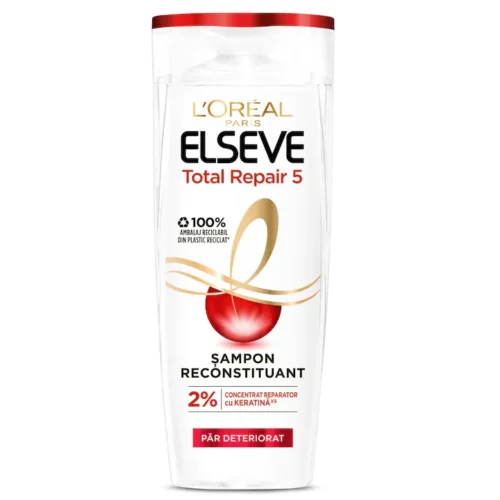 L'Oreal Paris Sampon Elseve Total Repair 5 pentru par deteriorat, 400 ml