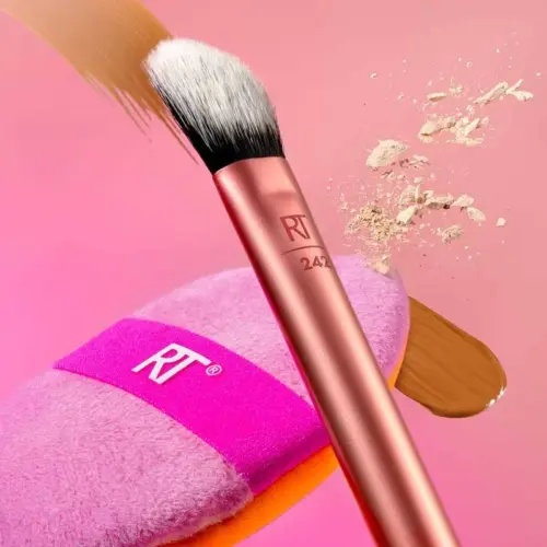 Real Techniques Precision Perfection Duo – Set pensulă pentru corector și burețel pentru machiaj